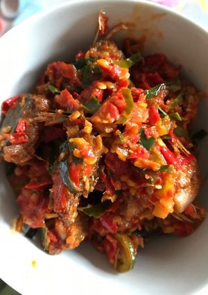 Foto resep Ikan asin jambal korek sambel tomat