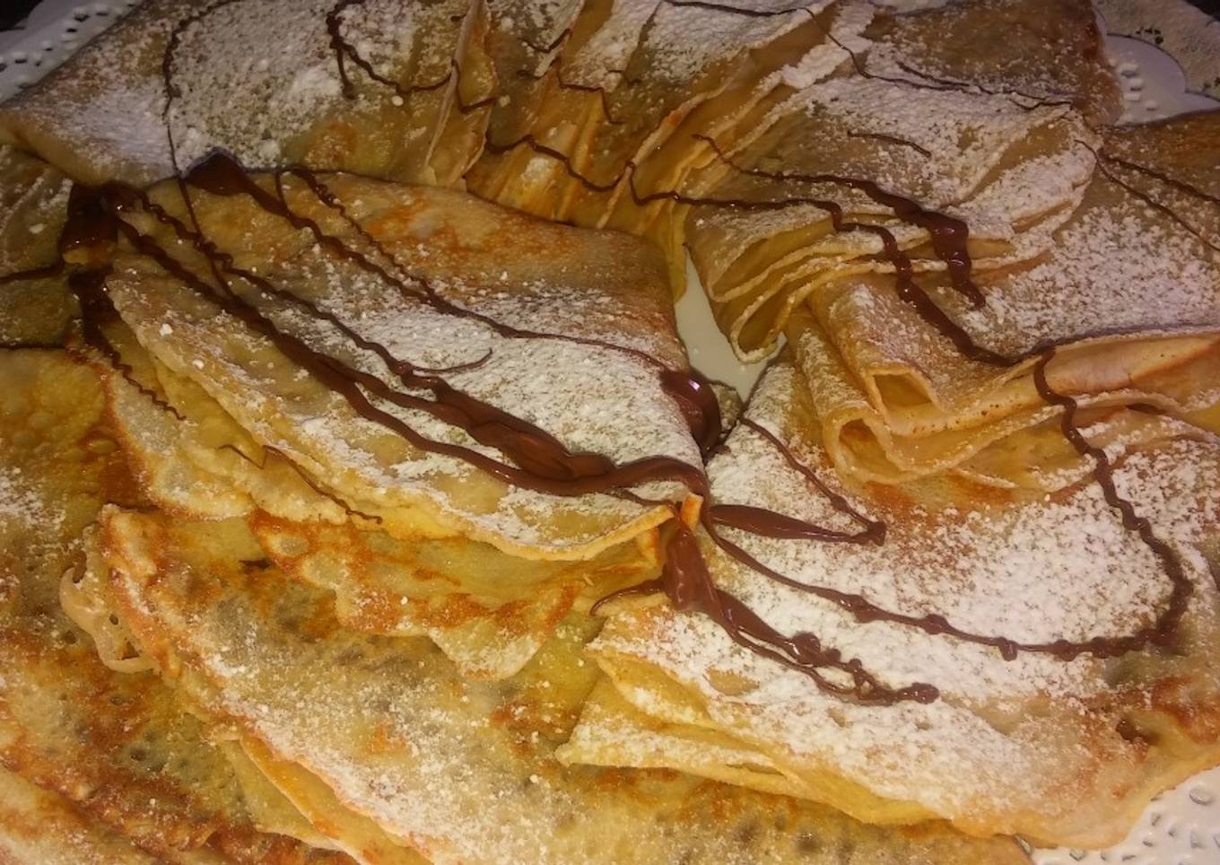 Creps con dulce de leche y nutella