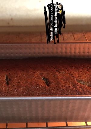 Una foto de Budín de banana y coco con harina integral