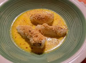 Foto di Rana pescatrice in salsa allo zafferano e limone