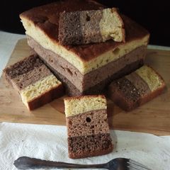 A picture of Steamed then oven baked Chocolate Mocha cake.