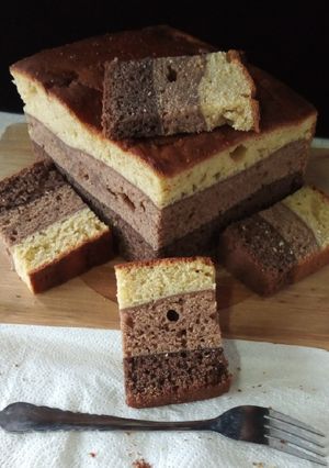A picture of Steamed then oven baked Chocolate Mocha cake.