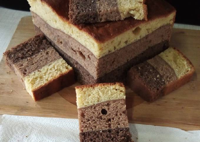 Easy Steamed then oven baked Chocolate Mocha cake