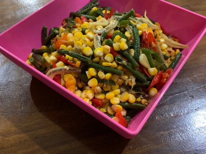 Langkah Mudah untuk Menyiapkan Resep Tumis JKT (Jagung, Kacang Panjang, Teri) yang Uenak Anti Ribet, Mantap Sekali