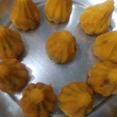 A picture of Dates and coconut modak.