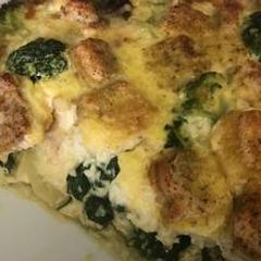 A picture of Crustless Spinach Ricotta Strata.