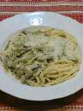 Spaghetti Cacio e pepe con carciofi e scorza di limone