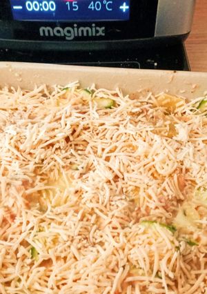 Une photo de Gratin de courgettes pomme de terre et thon au Cook Expert