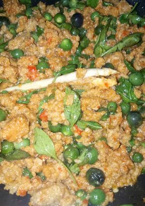Foto resep Tumis oncom leunca kemangi pedas