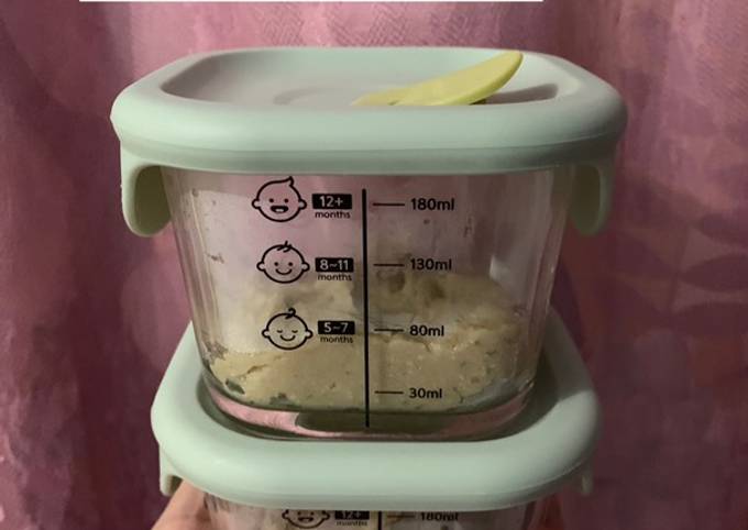 66. Mashed potato with beef & broccoli MPASI 6m+