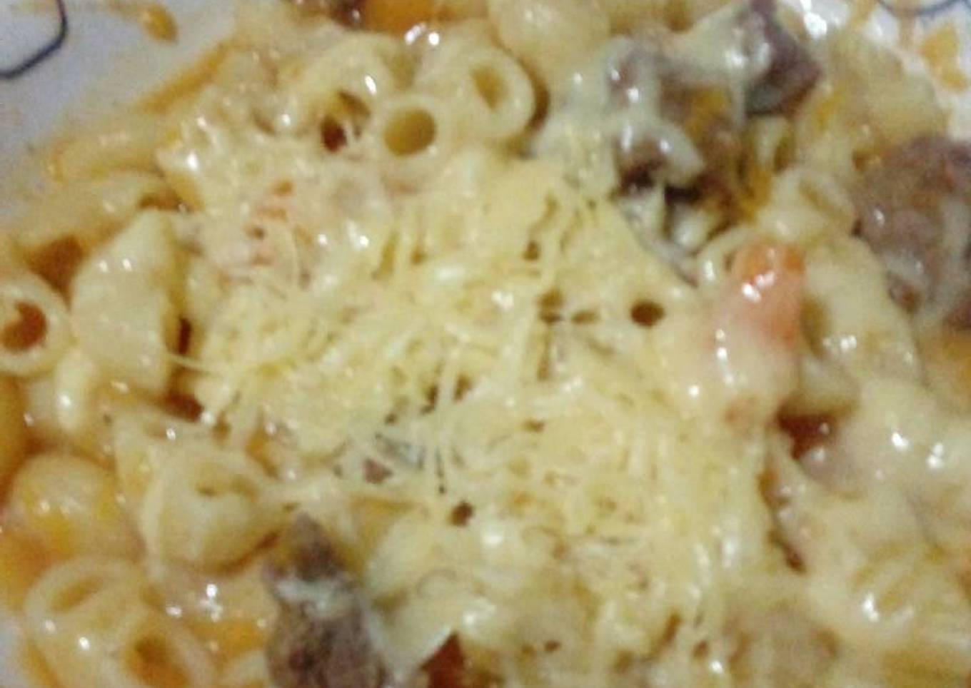 Guiso de fideos coditos con mucha calabaza.!!!