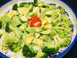 Ensalada Cocida de brócoli,🥦🥗 Romanesco Con Repollo y Palta 🥑