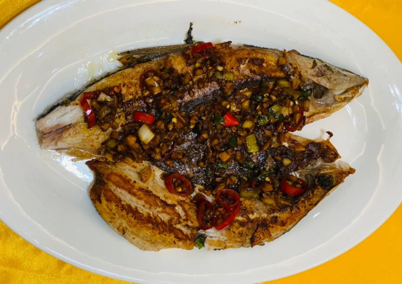 Resep Ikan bandeng goreng tabur bumbu (resep chinese food)