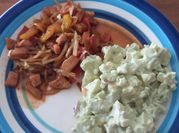 Una foto de ensalada keto