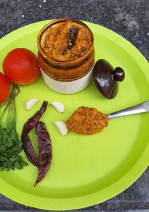 A picture of Tomato Pachadi.