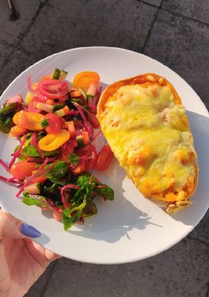 A picture of Keto Shrimp stuffed butternut squash.