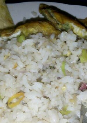 Foto resep Nasgor putihan😁 no uleg².