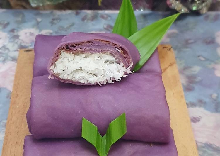Resep Terbaru Dadar gulung ubi ungu Enak Sederhana