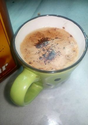 صورة لوصفة نسكافيه برغوه و رسم عليه ولا اروع ☕