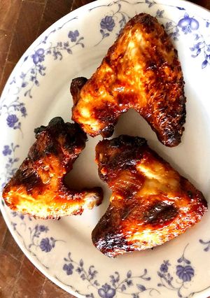 Mézes mustáros pulykaszárny meleglevegős fritőzben sütve recept fotója