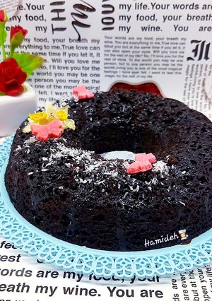 عکسی از دستور کیک شکلاتی بدون تخم مرغ وبدون فر🥰