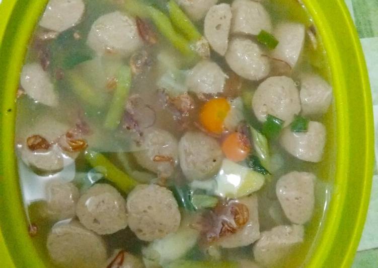 Cara Membuat Sayur sop bakso sapi Sempurna