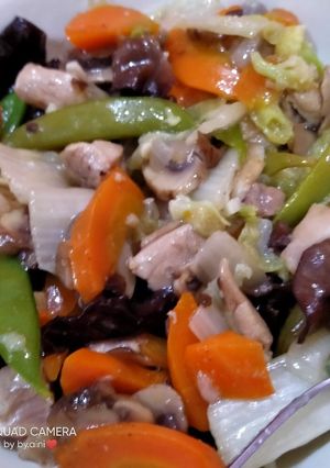 Foto resep Ayam cah jamur