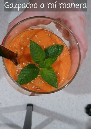 Una foto de Gazpacho a mi manera