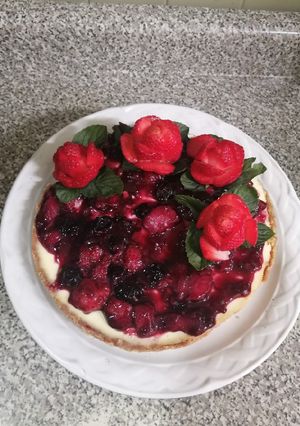 Una foto de New York cheesecake