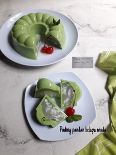 Foto resep Puding pandan kelapa muda