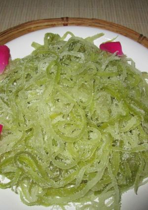 A picture of Lauki sweet-Hariyala lachha (bottlegourd sweet).