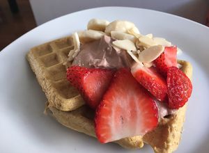 Una foto de Waffles saludables