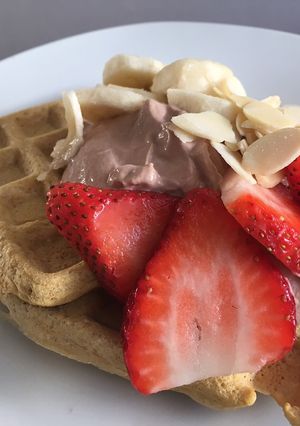 Una foto de Waffles saludables