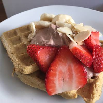 Waffles saludables Receta de Manuela Casique- Cookpad