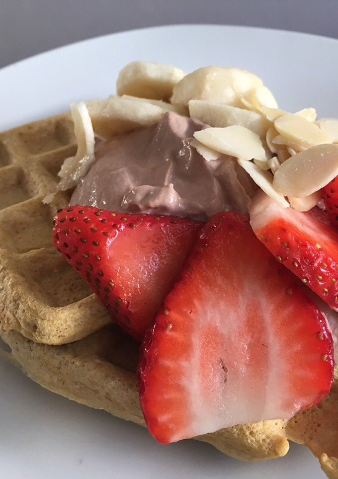 Una foto de Waffles saludables
