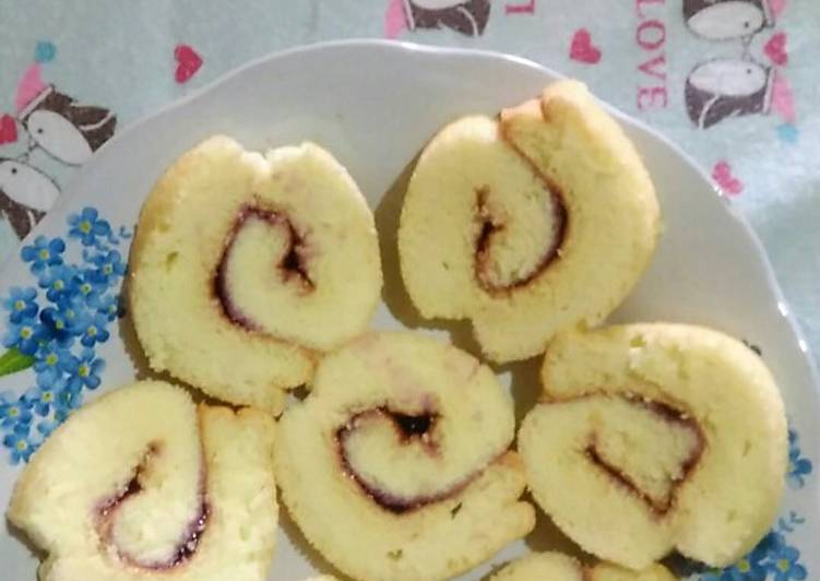 Resep Bolu Gulung Tepung Beras (hanya 3 bahan) | Langkah Membuat Bolu Gulung Tepung Beras (hanya 3 bahan) Yang Lezat