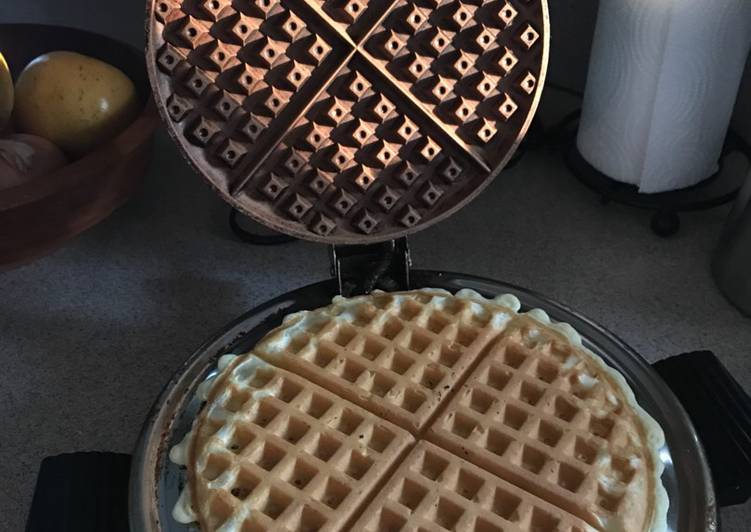 Steps to Prepare Super Quick Homemade Buttermilk Waffles