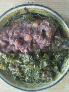 A picture of Kenyan Mukimo and Greens.