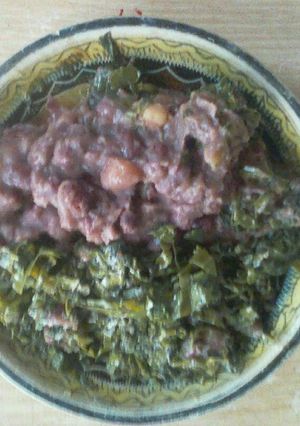 A picture of Kenyan Mukimo and Greens.
