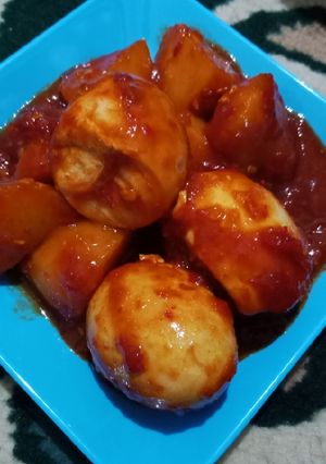 Foto resep Balado telur kentang