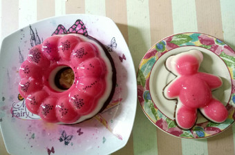Cara Buat Puding Buah Naga lapis Wajib Dicoba