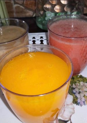 Banana 🍌 water melon 🍉 & Mango 🥭 Smoothie 🤤 ainihin hoton girkin