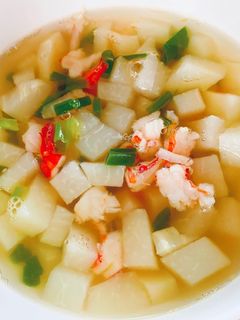 Hình của món Canh su hào tôm tươi.