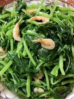 櫻花蝦炒莧菜 的食譜成品照片
