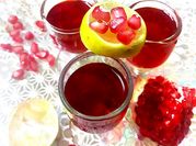 A picture of pomegranate and beet juice