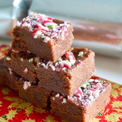 A picture of Peppermint Candy Chocolate Fudge.