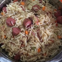 A picture of Teriyaki rice.