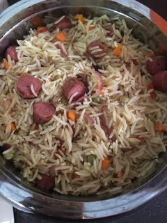 A picture of Teriyaki rice.