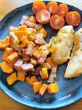 Lombinhos de Coelho com Batata Doce e Bacon 🥓
