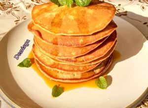 Foto resep White Coffee Pancake with Mint Honey Sauce
